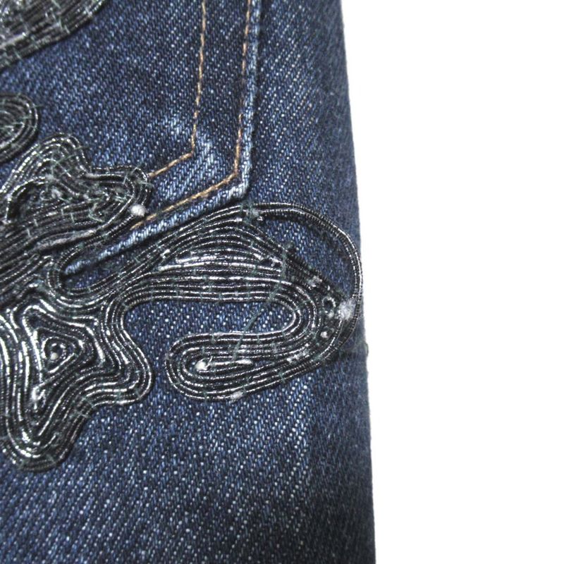 Gucci Era Masterpiece Flower Embroidery Button Fly Denim