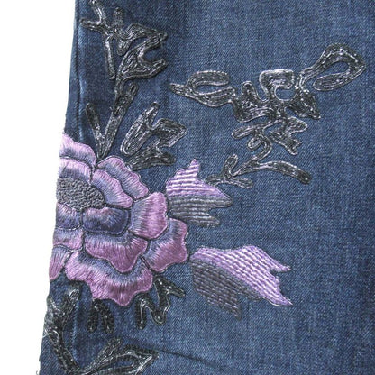 Gucci Era Masterpiece Flower Embroidery Button Fly Denim