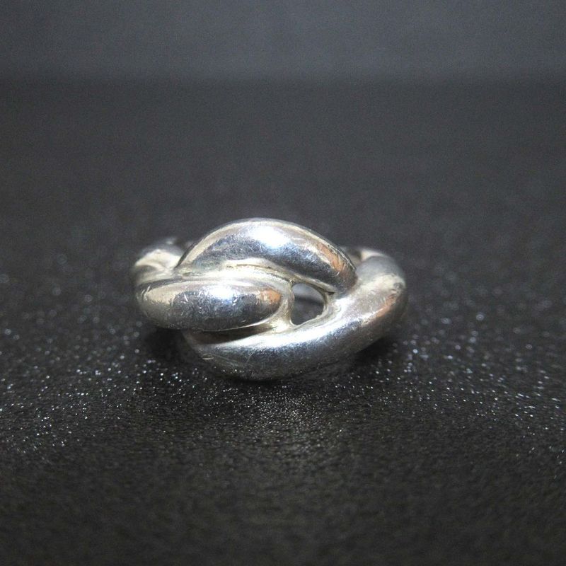 Hermes Vintage Torsade Ring Silver