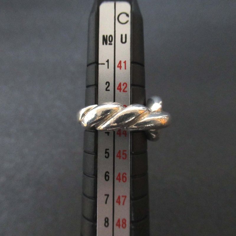 Hermes Vintage Torsade Ring Silver