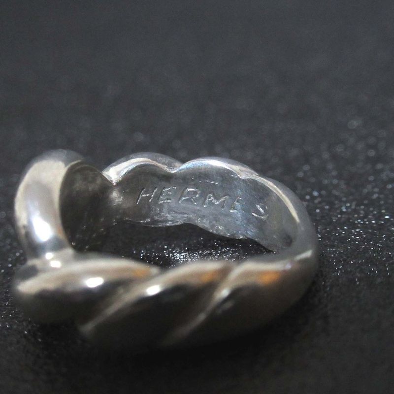 Hermes Vintage Torsade Ring Silver
