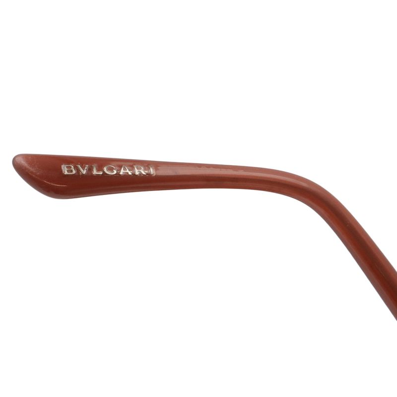 Bvlgari Parentesi Sunglasses Butterfly Shape Rhinestone Smoke Gradient Red