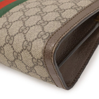 Gucci Ophidia GG Supreme Sherry Line Small Chain Shoulder Bag Leather Beige