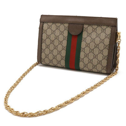 Gucci Ophidia GG Supreme Sherry Line Small Chain Shoulder Bag Leather Beige