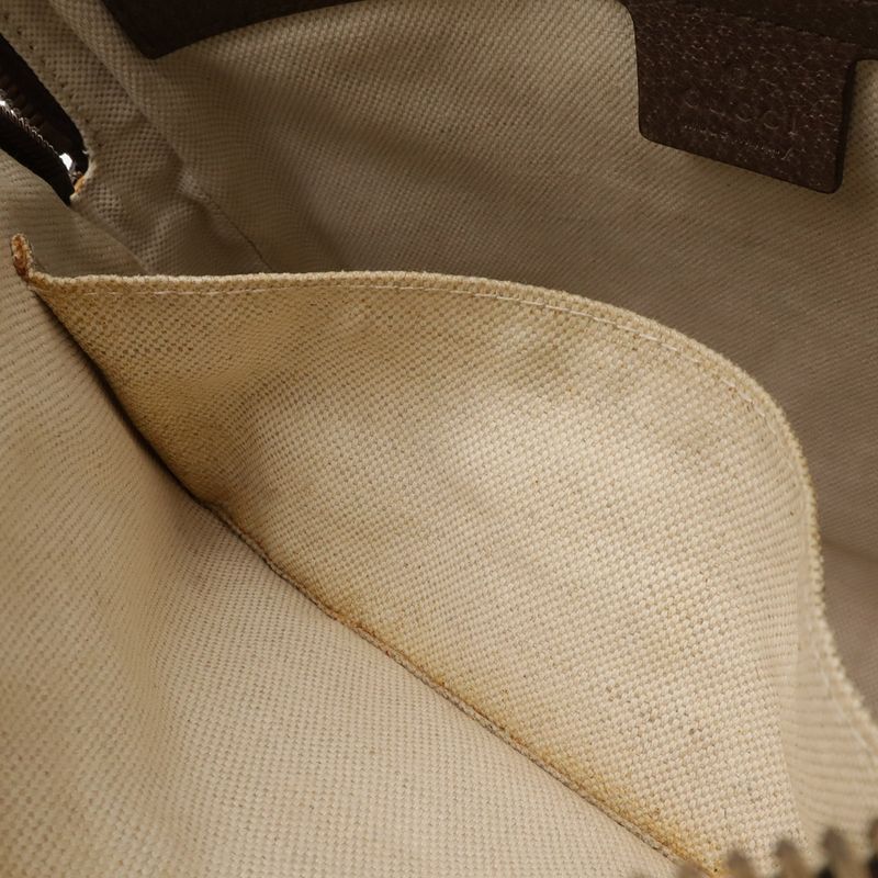 Gucci Ophidia Small Messenger Bag GG Supreme Sherry Line Leather Beige