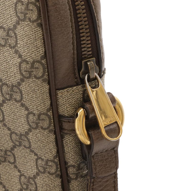 Gucci Ophidia Small Messenger Bag GG Supreme Sherry Line Leather Beige