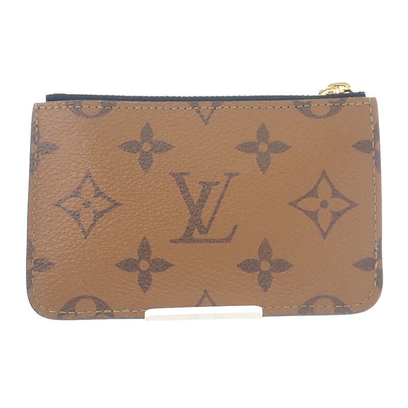 Louis Vuitton Card Holder Card Case Monogram Reverse Beige Brown