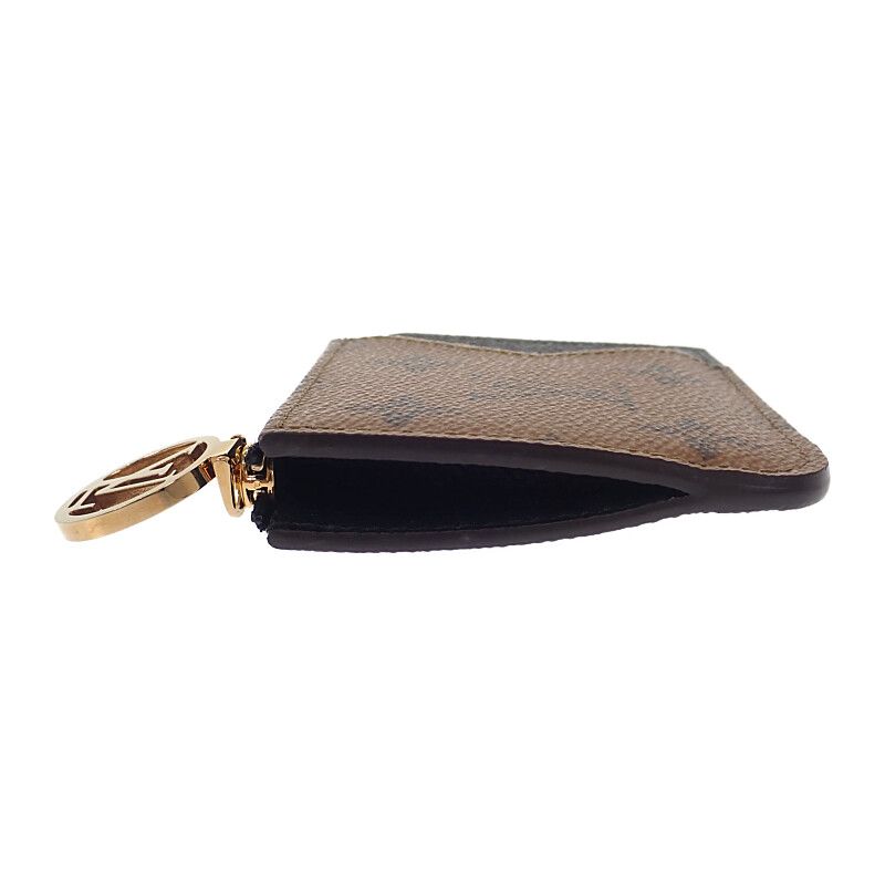 Louis Vuitton Card Holder Card Case Monogram Reverse Beige Brown