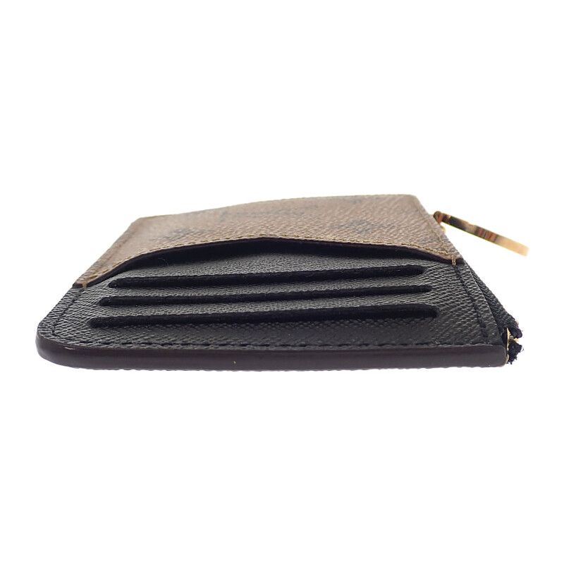 Louis Vuitton Card Holder Card Case Monogram Reverse Beige Brown