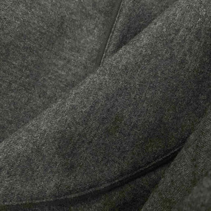 Celine Gown Coat Long Length Raglan Logo Embroidery with Belt Wool M Gray