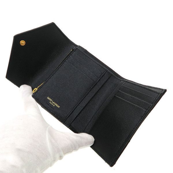 Saint Laurent Paris Monogram Compact Threefold Wallet