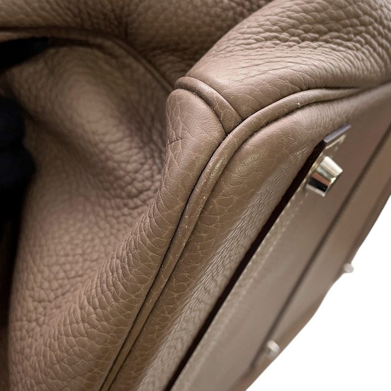 Hermes Handbag Birkin 50 Etoupe Silver Taurillon Clemence
