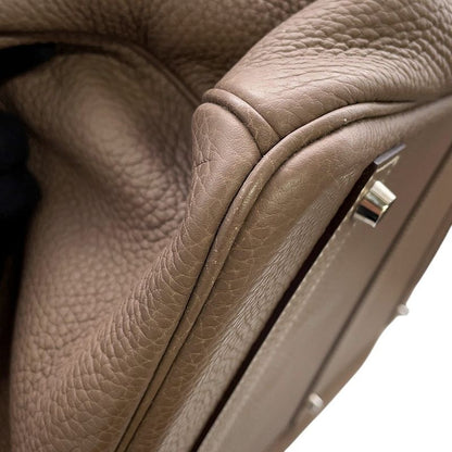 Hermes Handbag Birkin 50 Etoupe Silver Taurillon Clemence
