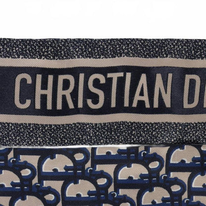 Dior Mitzah Scarf Oblique Silk Twill Blue