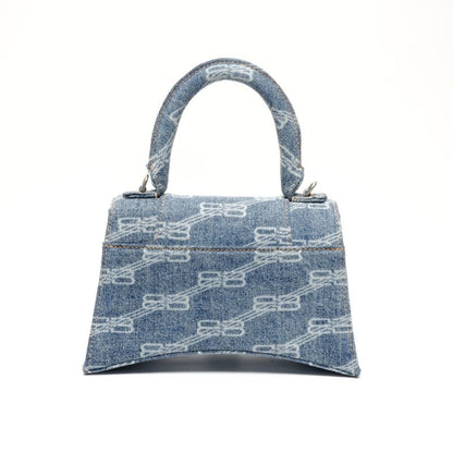 Balenciaga Handbag Denim Hourglass 2-Way