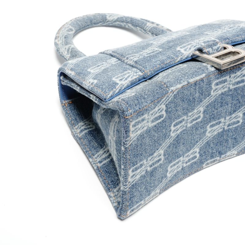 Balenciaga Handbag Denim Hourglass 2-Way