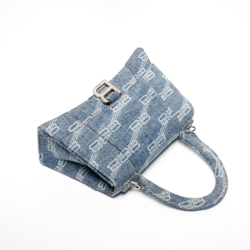 Balenciaga Handbag Denim Hourglass 2-Way
