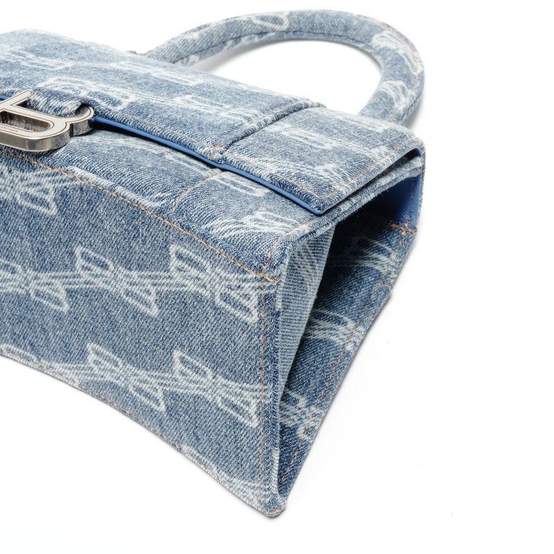 Balenciaga Handbag Denim Hourglass 2-Way