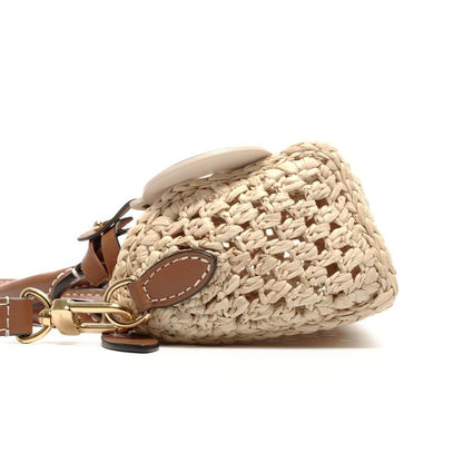 Louis Vuitton Shoulder Bag Nano Speedy Natural Tan Raffia
