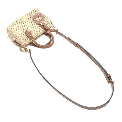 Louis Vuitton Shoulder Bag Nano Speedy Natural Tan Raffia