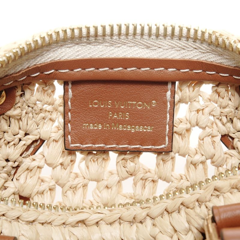 Louis Vuitton Shoulder Bag Nano Speedy Natural Tan Raffia