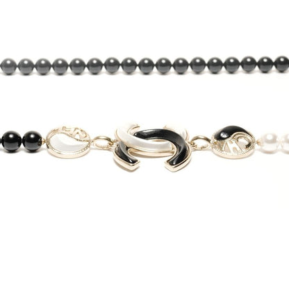 Chanel Necklace CC Logo Pearl