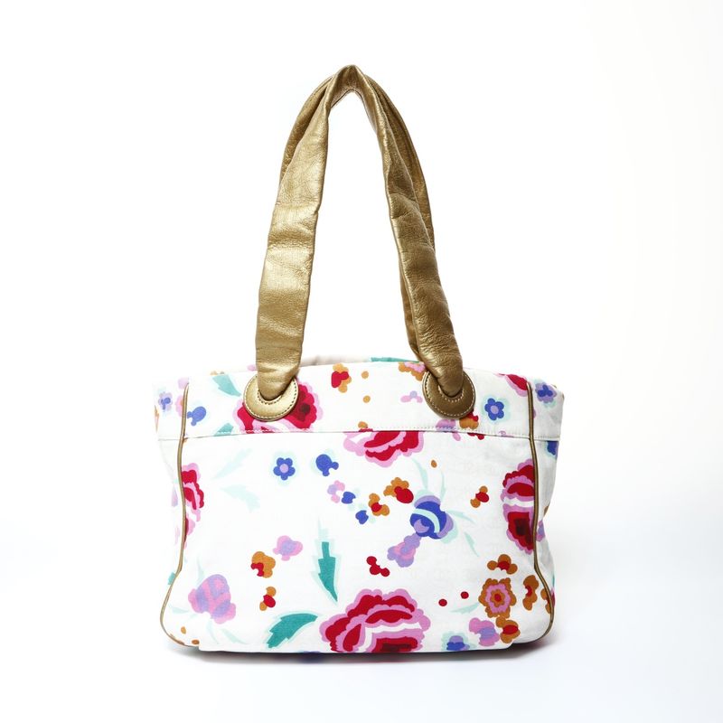 Chanel Tote Canvas Floral Pattern