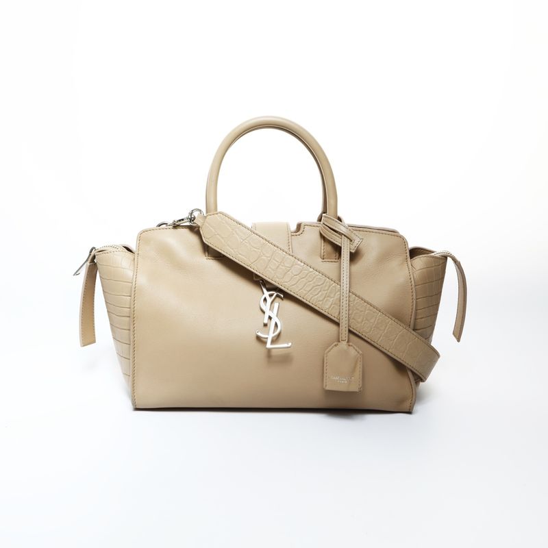 Saint Laurent Yves Handbag Downtown Cabas 2-Way Embossed