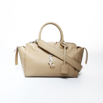 Saint Laurent Yves Handbag Downtown Cabas 2-Way Embossed