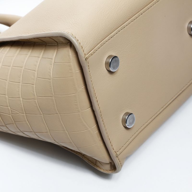 Saint Laurent Yves Handbag Downtown Cabas 2-Way Embossed