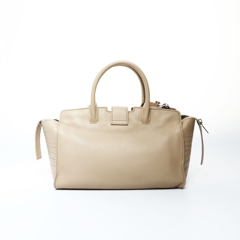 Saint Laurent Yves Handbag Downtown Cabas 2-Way Embossed