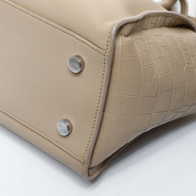 Saint Laurent Yves Handbag Downtown Cabas 2-Way Embossed