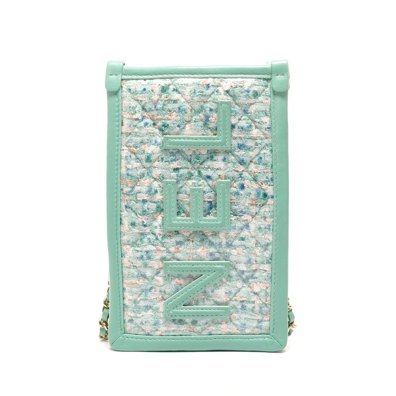 Chanel Shoulder Bag Tweed Clutch Phone Case