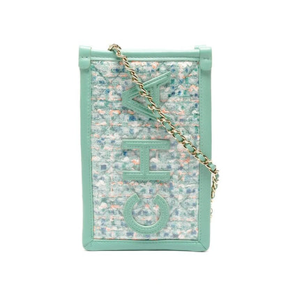 Chanel Shoulder Bag Tweed Clutch Phone Case