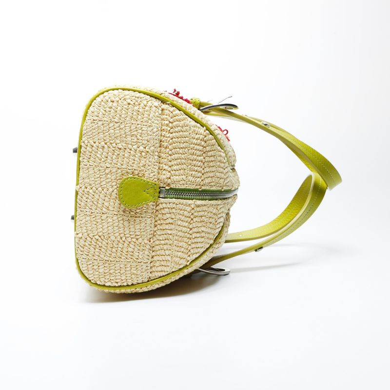 Dior Handbag Raffia Basket Bag Boston Flower Galiano Era