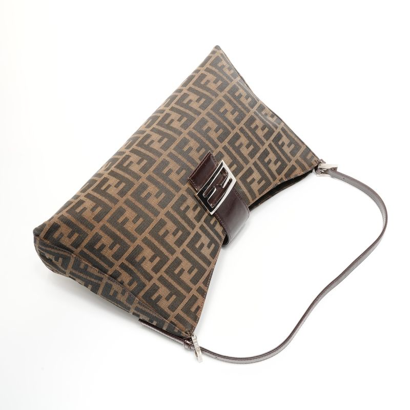 Fendi Shoulder Bag Zucca Mamma Bucket Canvas