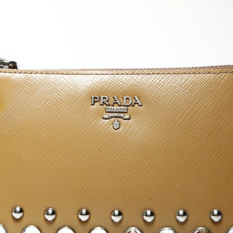 Prada Shoulder Bag Bijoux Patent Leather Pouch