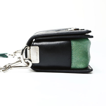 Chanel Shoulder Bag Boy Lambskin Mini Stingray