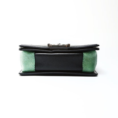 Chanel Shoulder Bag Boy Lambskin Mini Stingray