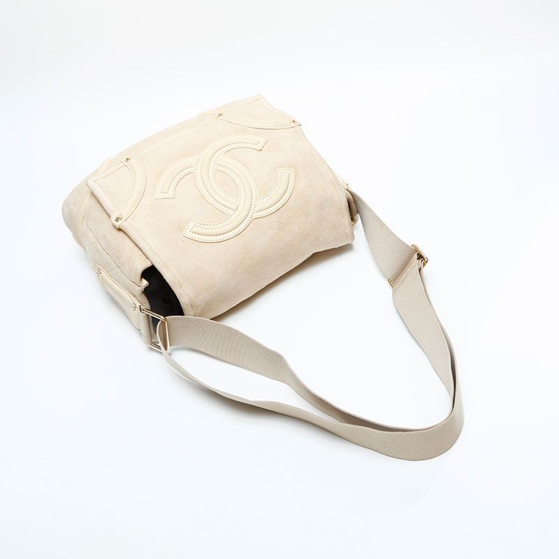 Chanel Shoulder Bag Suede CC Logo Flap Chain
