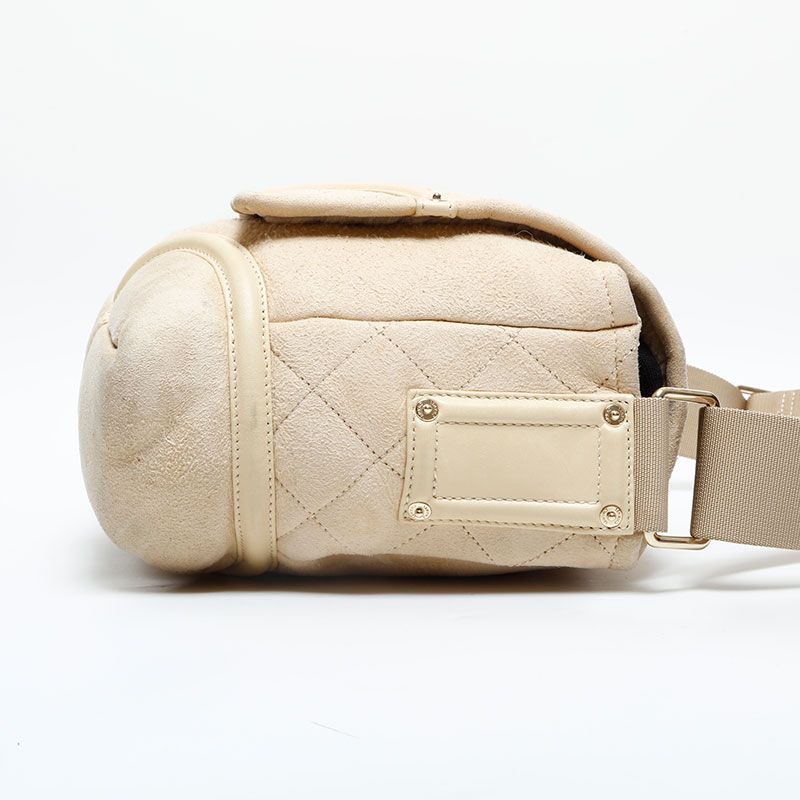 Chanel Shoulder Bag Suede CC Logo Flap Chain