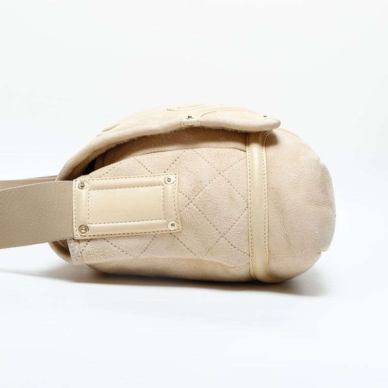 Chanel Shoulder Bag Suede CC Logo Flap Chain