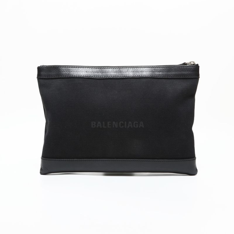 Balenciaga Clutch M Canvas Clip Logo