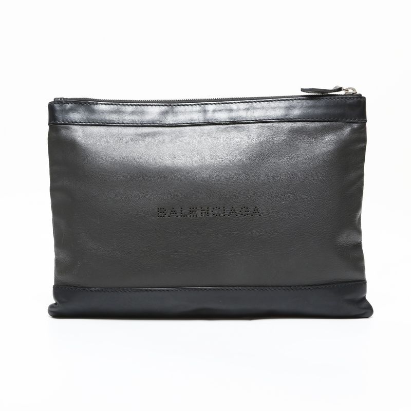 Balenciaga Clutch M Leather Clip Logo