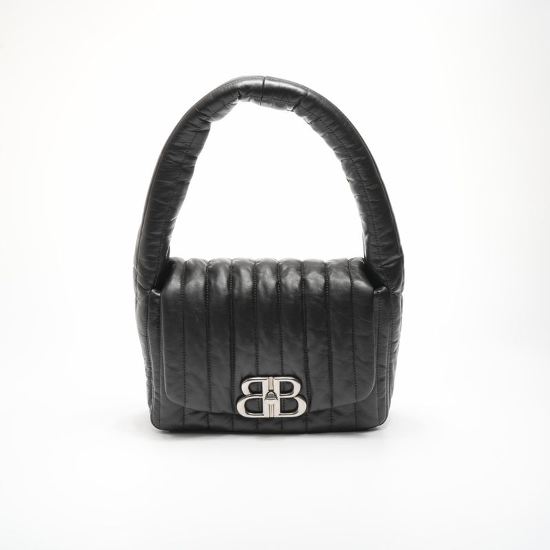 Balenciaga Shoulder Bag Leather Manaco Padded Quilted