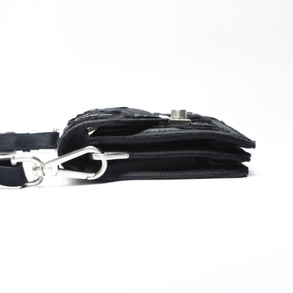 Prada Shoulder Bag Satin Bead Embroidery Sound Braid