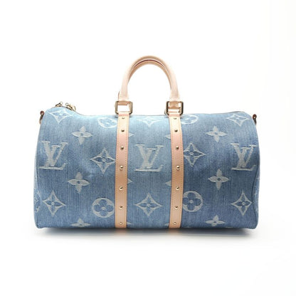 Louis Vuitton Boston Bag Monogram Denim Keepall Bandouliere 45