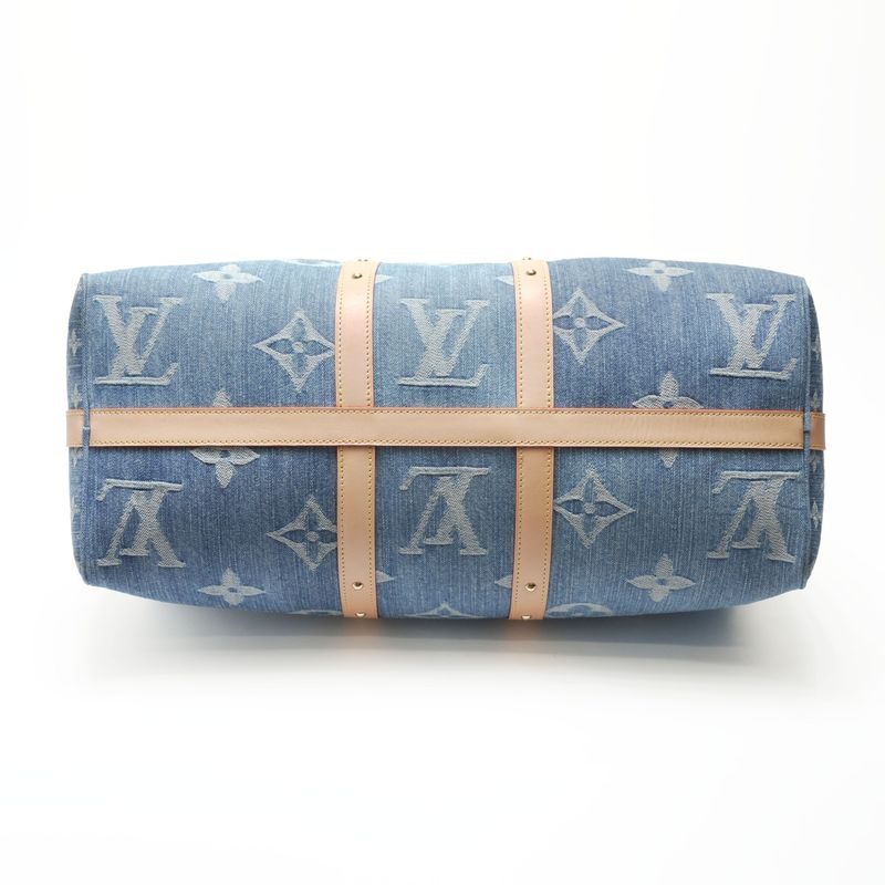Louis Vuitton Boston Bag Monogram Denim Keepall Bandouliere 45