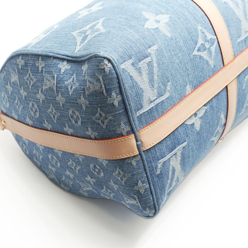 Louis Vuitton Boston Bag Monogram Denim Keepall Bandouliere 45