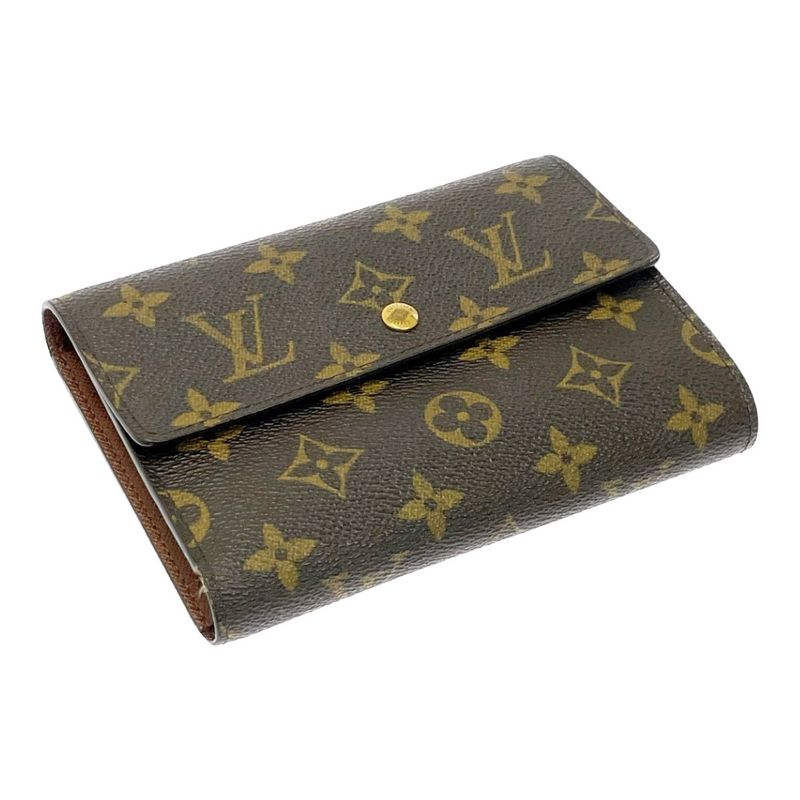 Louis Vuitton Monogram Porte Tresor Etui Papiers Brown